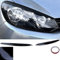 Scheinwerferblenden Böser Blick Schwarz Glanz Paar für VW Golf 6 08-12