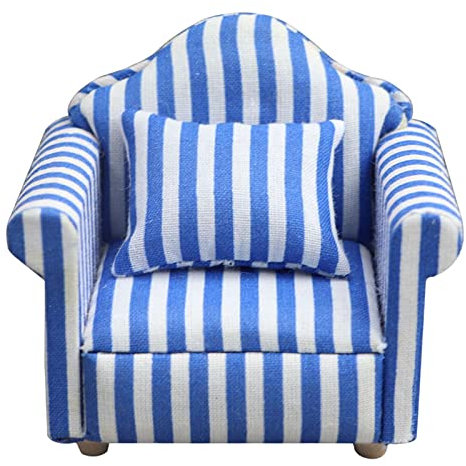 Oshhni 1:12 Puppenhaus Miniatur Sofa Puppenhaus Dekoration Zubehör für Studiendekoration, Single