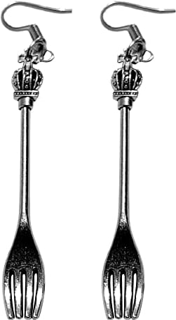 Spoon And Gork Tableware Earrings Fashion Personality Exaggerated Spoon And Fork Earrings Earrings Flower Stud Earrings