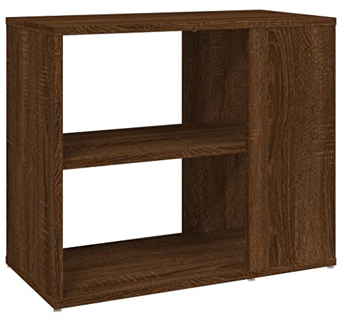 vidaXL Beistelltisch, Wohnzimmertisch mit viel Stauraum, Couchtisch für Wohnzimmer, Sofatisch Kaffeetisch Telefontisch, Braun Eichen-Optik Holzwerkstoff