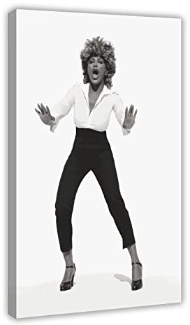 Tina Turner Schwarz Weiß Poster 6 Leinwand Poster Schlafzimmer Dekor Sport Landschaft Büro Zimmer Dekor Geschenkrahmen 40 x 60 cm
