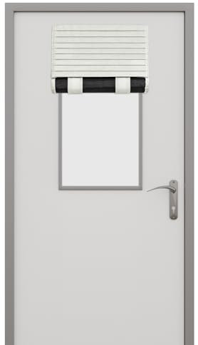 Muamar French Door Curtains Privacy Door Blind, Front Door Window Curtain, Venetian Blinds Style Door Window Cover, 1 Panel (White, W12” x L40”)