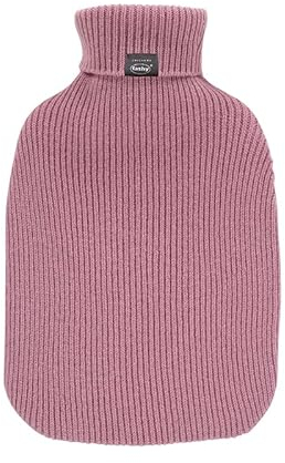 Fashy Wärmflasche mit hochwertigem Kaschmir-Strickbezug 2,0 L, lila
