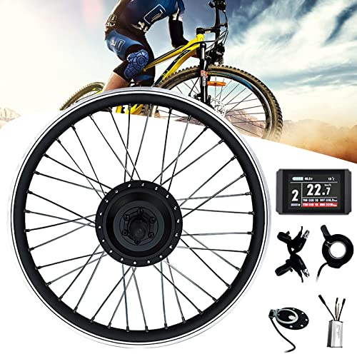 Wasserdichtes Umrüstset, 36 V/48 V – 250 W/350 W/500 W Vorderrad-Elektro-Fahrradnabenmotor-Set mit intelligenter Steuerung, 48 V/250 W-29