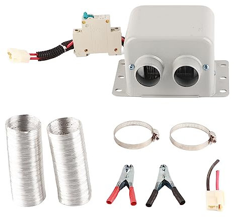 Riscaldatore per Auto Kit Sbrinatore per Parabrezza, 600 800W Riscaldatore Elettrico per Auto a 2 Fori Riscaldamento Invernale Scaldino Sbrinatore per Finestre Riscaldatore Antiappannante(12V)