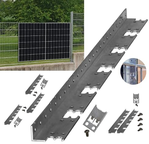 BRIGX PV-Set DIY – PV Halterung für Zaun – Photovoltaik Modulhalter für Doppelstabmatten – Balkonkraftwerk Halterung – Made in Germany