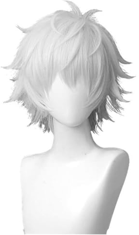 NiceLisa Anime Perücke Gojo Satoru Kurze weiße Animation Cosplay Kostüm Perücke