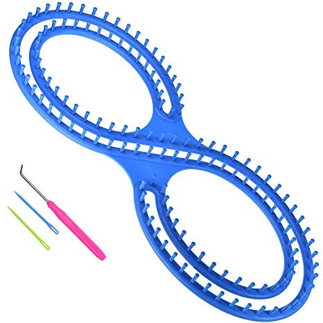 Eighosee 4 Stück DIY Kunststoff Stricken Socken Strickmaschine Set mit Handwerk Stricknadel Häkeln