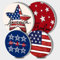 Tucocoo Abdeckung für elektrische Herdbrenner, Amerika-Flagge, Sterne, Set mit 4 runden Herdbrenner-Abdeckungen, 20,3 cm und 25,4 cm, Gasherd-Brenner-Abdeckungen, Metall-Herd-Brennerabdeckung,