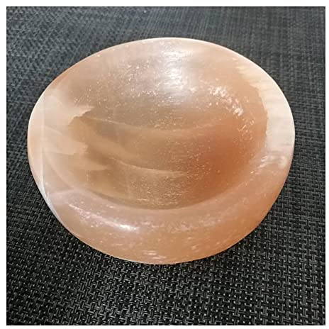 EKFBQBGW Cuenco Redondo de selenita Naranja de Cristal de Cuarzo Natural de Cristales a la Venta for decoración de la habitación
