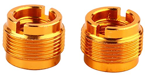 2 x Mikrofon-Schraubadapter, 5/8 Zoll Stecker auf 3/8 Zoll Gewindeschraube, goldfarben, Adapter, Clip-Halter, Mutter-Adapter für Mikrofonständer, Clip-Zubehör
