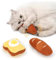 ROLUFY Cat Toys, 2 Pack Catnip Bell Sound Toys Soft and Durable, Interactive Cat Kick Chew Bite Toy for Indoor Cats, 2 Size for All Breeds