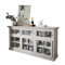 Loberon Kommode Lemuel, Sprossentüren mit Glaseinsätzen, Landhaus-Charme, 9 geräumige Fächer, Nostalgie-Look, Aufbewahrung, Kommodenschrank, Mangoholz, Eisen, grau