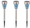 SUAVER Mosaik Solarleuchte, Wasserdichte Solar Gartenleuchte Bodenleuchte Außen Garten Licht,Edelstahl Außenleuchte Solarlampe Dämmerungsschalter Perfekt für Garten, Balkon und Terrasse (3pcs Blau)