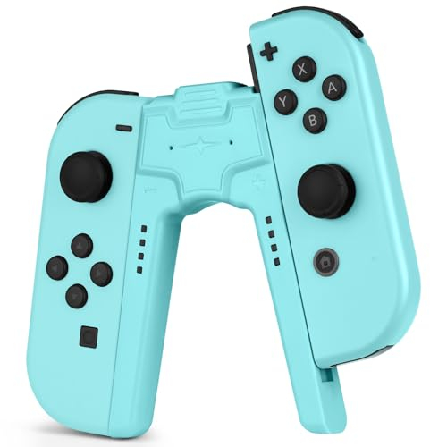 OFFCUP Ladegriff für Nintendo Switch NS/Switch OLED Joy Con, Efficient Charging Grip Controller Halterung V-förmiger Gaming Griff Controller Tragbarer Halter für Joy Con Switch Controller (Blau