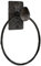 Rustic State Motris Wandhalterung Eisenbahn Spike Industrial Design Gusseisen Handtuchring mit Hammereffekt Textur für Bad und Küche - Handtuchhalter Aufhänger Rack - Schwarz