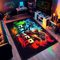 Cozzmats Game 3D Controller Bereich Teppich 140 x 180 cm, rutschfeste Fußmatte Graffiti Spielkonsole Dekoration, Waschbar Gamer Teppich Carpets für Gamer Jungen Teen Schlafzimmer Wohnzimmer (C)