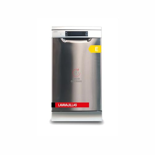 Corbero - Lavavajillas 10 Cubiertos | CLVM4524X | 8 Programas | 5 Temperaturas | Display LED | Inicio Diferido | Función Dual Wash | Cesta Superior Regulable | 49 Db, Eficiencia Energética E | Inox