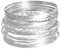 MILAKOO 15PCS Argento bracciali multistrato impilabile strutturato Bangle onda indiana per le donne polsino minimalista