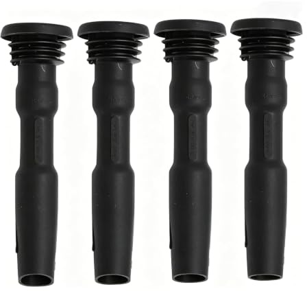 Wjelet 04E905199A 4PCS Ignition Coil Rubber Boots Plug Compatible with Golf 7 Speed Pola Lavida Polo EA211 Ignition Coil Cover Connecting Rod