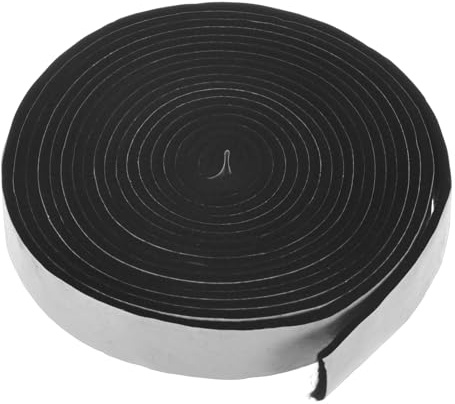 M METERXITY 1-Pack Smoker Gasket Seals, 1 x 0.12 15FT High Temp Grill Self Stick Heat BBQ Tape for BBQ Lid/Mechanical Equipment [Black White]