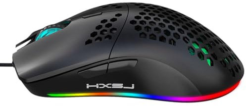 Artibetter Souris Gamer RGB Filaire Boutons Programmable avec Éclairage Ergonomique pour Pc Et Jeux Noir