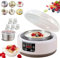 CEWIFO 2 in 1 Yogurtiera con Vasetti di Vetro | Capacità 1.2L | Funzione Probiotica | Temperatura Regolabile | Facile da Usare | Ideale per Yogurt Fatto in Casa (con 5 vasetti di vetro)