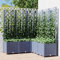 LumFurni Jardinière, Pot à Plantes, Boîte à Fleurs Jardin Terrasse Patio Extérieur， avec Treillis Bleu Gris 120x120x136 cm PP