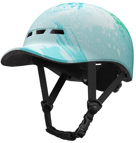 Shinmax Fahrradhelm Herren Damen Erwachsene Cityhelm Urban Radhelm mit Visier Stylischer Fahrradhelm für Frauen Pendeln City Roller Leichtgewicht Einstellbare Rennrad Helm 57-62 cm