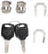 Motorcycle Lock Cylinder Plug Key, Aluminum Alloy 6Pcs Motorcycle Top Box Lock Cylinder Key Kit for 25L 32L 36L 40L 45L 50L 55L 60L 65L 80L 85L 100L Top Case