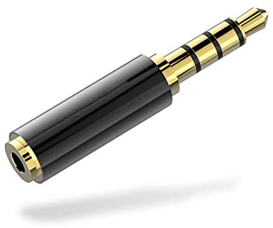 Qsvbeeqj Connettore adattatore da 3,5 mm a 2,5 mm per cavo cuffie stereo da 2,5 mm femmina a maschio 3,5 mm