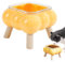 Lunaobrik Elevated Cat Food Bowl, Raised Kitten Bowl, High-Legged Water Dish Anti-Black Chin Pet Feeder for Daily Home Travel Apartment Floor Outdoor Feeding Drinking
