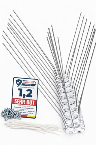 Timatrade® Premium Taubenspikes 3 m | Taubenabwehr inkl. 24 Schrauben & 24 Kabelbinder