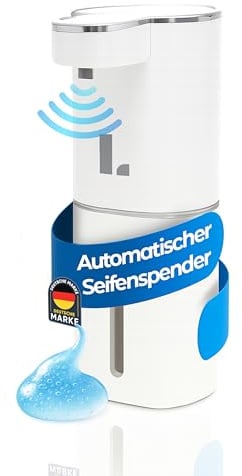 LUNARIA Automatischer Seifenspender 420 ml – Infrarot Sensor Touchless Soap Dispenser, USB Wiederaufladbar, Berührungslos für Küche, Bad & Händewaschen (30cm, 1.0, Gel)