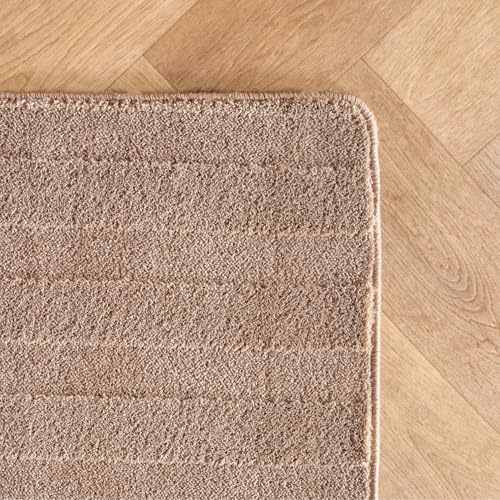 KADIMA DESIGN Designteppich Bohemian Ethno Pflegeleicht Praktisch Waschbar Microfaser Beige 140x200 cm Wohnzimmer Flur Oeko-TEX Fußbodenheizung geeignet Schadstoffgeprüft Zertifiziert | LAVAREDO