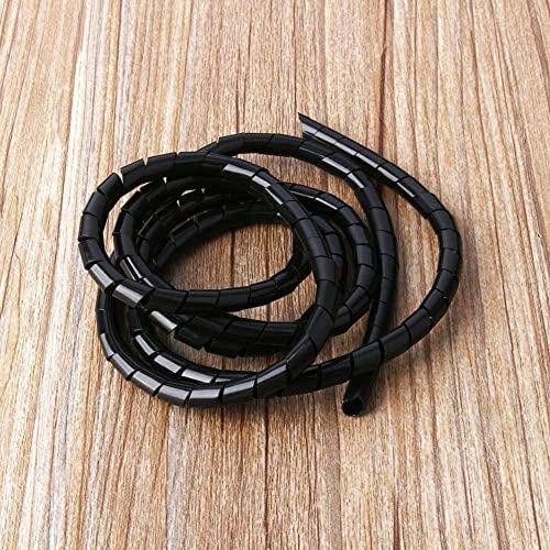 aqxreight Avvolgicavo a Spirale da 6 Mm 5 M per Gestione Cavi, Organizzazione e Cavi per PC, TV, Home Theater, Ufficio, Uso Industriale