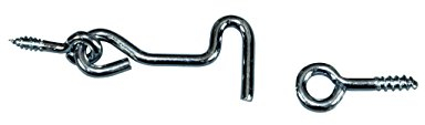 SN-TEC Sturmhaken/Lukenhaken/Überwurf verzinkt mit Öse Länge von 30 bis 500mm zur Auswahl (Mengen- und Längenauswahl möglich) (10, Länge: 40mm)