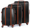 FERGÉ Kofferset 3 teilig Hartschale Milano Reisekoffer Trolley-Set (Handgepäck, L, XL) 3er Set Hartschalenkoffer Roll-Koffer 4 Rollen 100% ABS schwarz