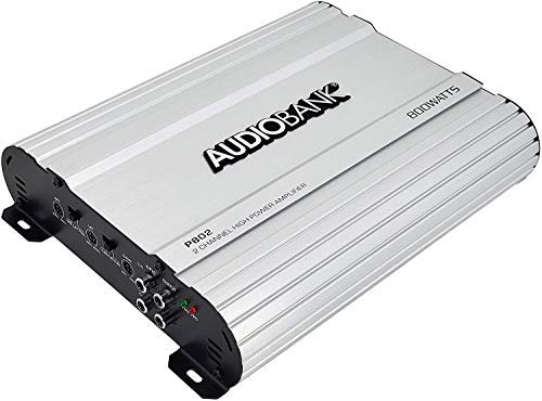 Audiobank 2 canali 800 WATTS Bridgedable Car Audio Stereo Amplificatore P802 Heavy Duty lega di alluminio dissipatore | Classe A-B Funzionamento remoto On/Off Circuito
