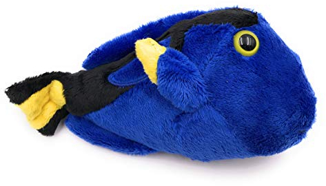 Onwomania Plüschtier Kuscheltier Stoff Tier Doktorfisch Seebader blau Fisch 18 cm