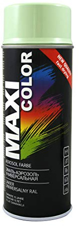 Maxi Color NEW QUALITY Sprühlack Lackspray Glanz 400ml Universelle spray Nitro-zellulose Farbe Sprühlack schnell trocknender Sprühfarbe (RAL 6019 weißgrün glänzend)