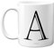 Stuff4 Personalised Alphabet Initial Mug - Letter A Mug, Gifts for Him Her, Fathers Day, Mothers Day, Birthday Gift, 11oz Ceramic Dishwasher Safe Anniversary, Valentines, Christmas, Retirement
