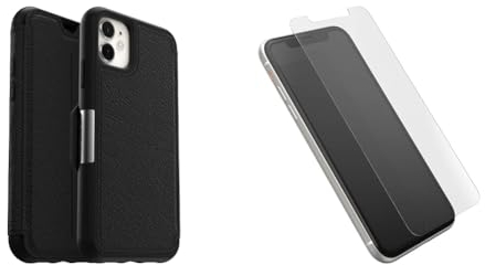 OtterBox Strada Hülle für iPhone 11 & OtterBox Alpha Glass Displayschutz für iPhone 11 / iPhone XR, gehärtetes Glas, x2 Kratzschutz