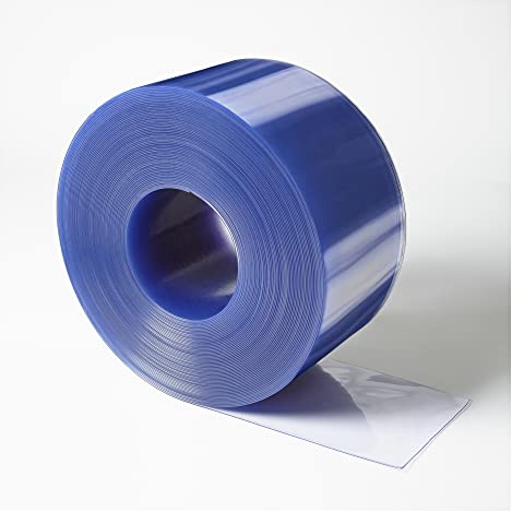 SCD PVC Strip Curtain 100mm x 1.2mm x 25m Long Bulk Roll for Personnel Door | 25m Long, 100mm Wide x 1.2mm Thick, Cut to Size PVC Roll, Clear PVC, Temperature Control, Coldroom, Chiller & Warehouses