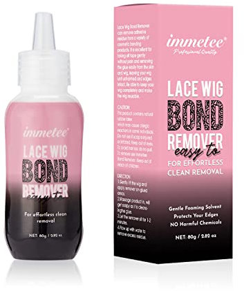 immetee Peluca Removedor de Pegamento Para Peluca de Encaje Frontal EliminacióN RáPida,Removedor de Adhesivos y Residuos Removedor de Cintas Para Extensiones de Cabello 80g/2.82oz