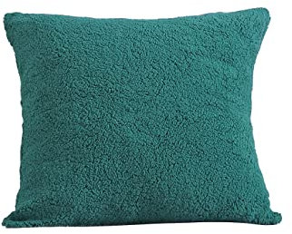 Reafort Ultraweicher Sherpa-Kissenbezug, 66 x 66 cm, Ersatz mit Reißverschluss, (Evergreen, 66 x 66 cm, Euro-Kissenbezug)
