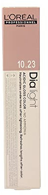 L'Oréal Professionnel DiaLight 10.23 Coloración Milkshake Perlado Dorado Sin Amoniaco, 50ml