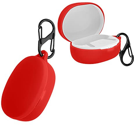 kwmobile Hülle kompatibel mit Anker Soundcore Life P2 mini Hülle - Kopfhörer Case - TPU Silikon Cover - Schutzhülle in Rot