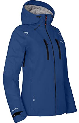Bergson LEKNES Thermo | Damen Regenjacke, leicht wattiert, recycelt, 20000 mm Wassersäule, Monaco Blue [399], 38 - Damen