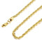 Diamday 4MM Mens Twist Rope Chain Necklace Gold Chain Silver Chain Black Chain for Men Boys Women, Stainless Steel 18K Gold Plated Men Chain 1